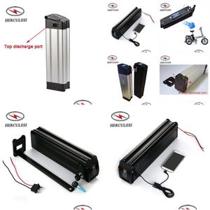 Batteries 36V 350W batterie Ebike pliante 10Ah vélo électrique Li Ion Sier poisson livraison directe Batteries électroniques chargeur Dhkzs