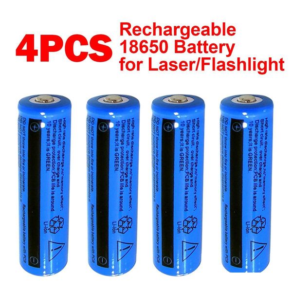 Batteries 4Pack Li-Ion rechargeable 3000Mah batterie 3.7V 11.1W Brc pas Aaa ou Aa pour lampe de poche livraison directe électronique Ba Dhsuf