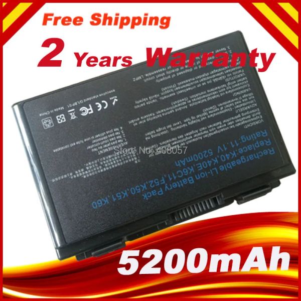 Batteries 5200mAh Batterie d'ordinateur portable pour ASUS X51H X51L X51R X51RL X58 X58C X58L X58LE A31T12 A32T12 A32X51