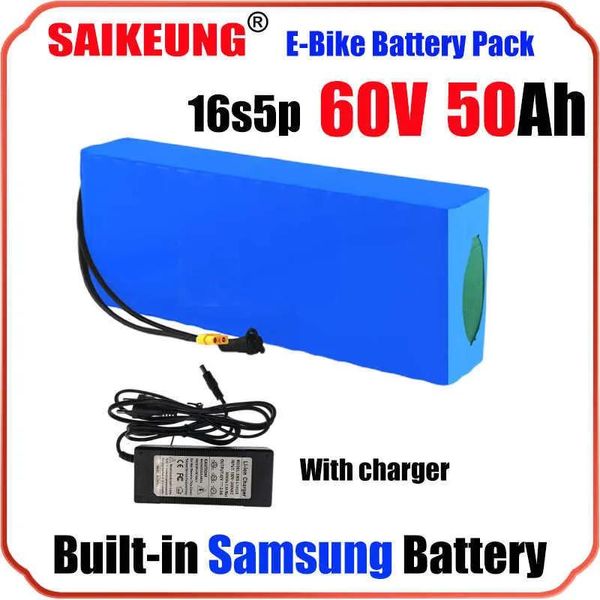 Batteries 60V 20AH 30AH 40AH 50AH 60AH Batterie Pack 2000W 3000W HIGH POWER 72V MOTEUR ELECTRIQUE MOTEUR ÉLECTRIQUE SCOOTER BATTERIE AVEC BMS