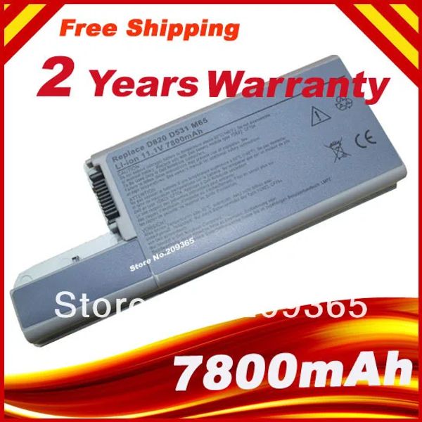 Batteries 6600mAh 9 cellules Batterie d'ordinateur portable pour Dell Latitude D820 D830 M65 DF192 CF623 D531 D531N 3120393 M4300 Livraison gratuite