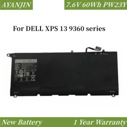 Batterijen 7.6V 60WH PW23Y Vervanging Nieuwe laptopbatterij voor Dell XPS 13 9360 -serie RNP72 TP1GT