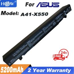 Batterijen 8 Cellen 5200 mAh Hoge capaciteit Laptop Batterij A41X550 A41X550A voor ASUS X550L X450 X450C R409CC X552E K5 X550V 8 Cellen 5200 MAH