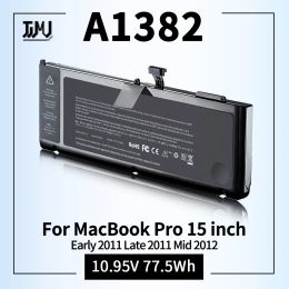 Batteries A1382 A1286 Batterie d'ordinateur portable pour MacBook Pro 15 pouces début 2011 fin 2011 Mid 2012 MC721LL / A MC723LL / A MD035LL / A MD318LL / A