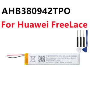 Batterijen AHB380942TPO Wireless Headset Batterij 3.7V/120mAH AHB380942TPO voor Huawei Freelace + gratis gereedschap