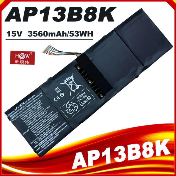 Batteries AP13B8K AP13B3K Batterie pour ordinateur portable pour Acer Aspire V5 R7 V7 V5572G V5573G V5472G V5473G V5552G M5583P V5572P R7571