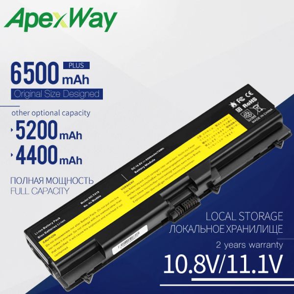 Batteries Apexway Nouveau ordinateur portable Batterie pour Lenovo Thinkpad T410 T410I T420I T510 T520 L512 42T4751 W510 4389 W520 Edge 14 