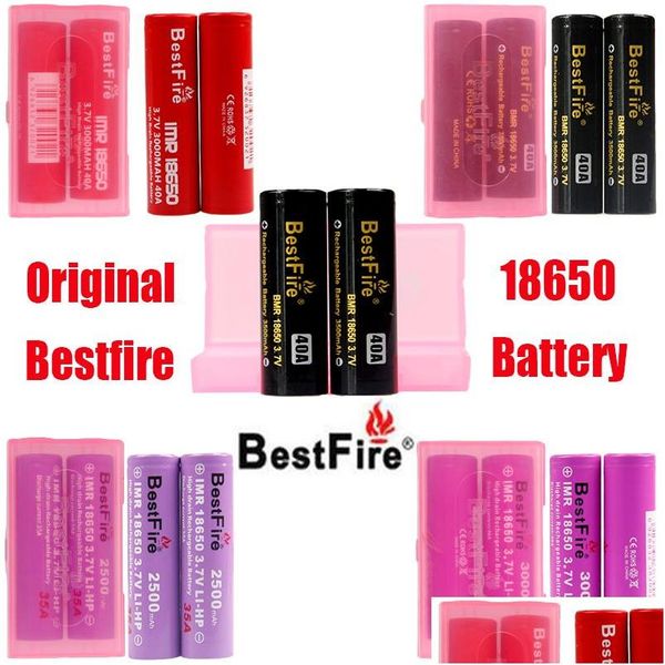 Batteries Authentique Feu Imr Bmr Batterie 2500Mah 3000Mah 3100Mah 3200Mah 3500Mah 35A 40A Rechargeable Lithium 100% Drop Delivery Ele Dhhmf