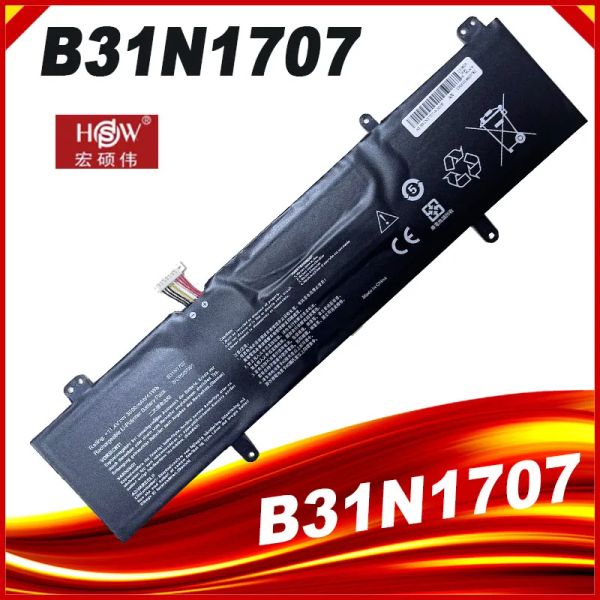 Batteries B31N1707 11.52V Batterie d'ordinateur portable 50W