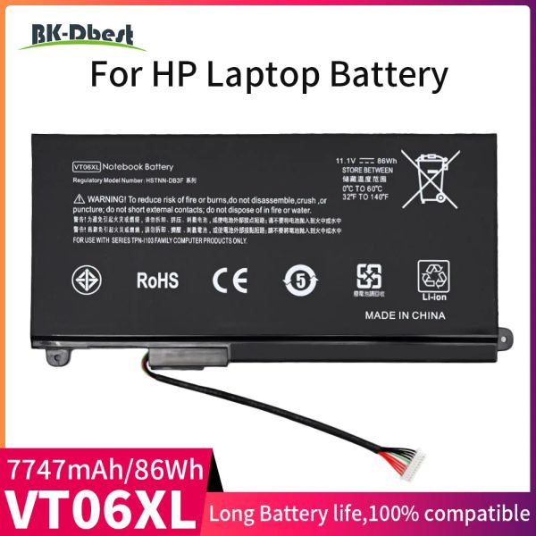 Batteries Bkdbest 86Wh VT06XL Batterie d'ordinateur portable pour HP Envy 173000 17T3000 TPNI103 HSTNNIB3F VT06 VT06086XL 657240171 657240251VT06XL