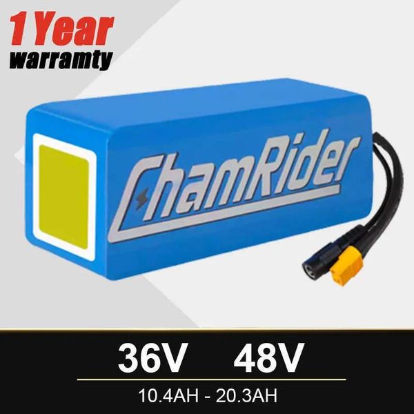 Batteries Chamrider 36V Batterie 10Ah Batterie Ebike 20A BMS 48V Batterie 30A 18650 Batterie au lithium pour vélo électrique Scooter électrique