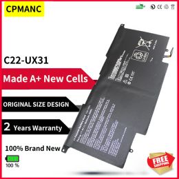 Batterijen CPMANC C22UX31 Laptopbatterij voor ASUS ZENBOEK UX31 UX31A UX31E UX31EDH72 C22UX31 C23UX31 7.4V 50WH/6840MAH