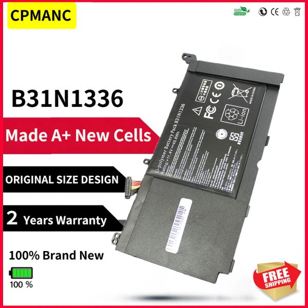 Batteries CPMANC Batterie pour ordinateur portable pour Asus Vivobook A551L S551 S551L S551LN R533L K551LN K551L Série A42S551 B31N1336 11.4V 48Wh