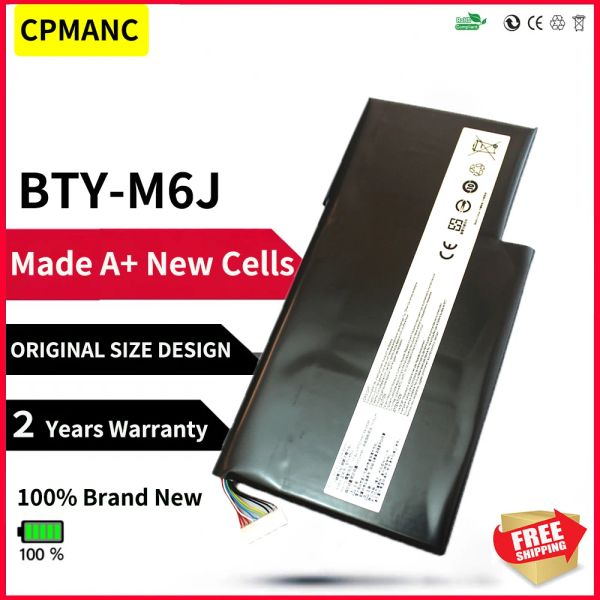 Batteries CPMANC NOUVEAU BTYM6J Batterie d'ordinateur portable pour MSI GS63VR GS73VR 6RF001US BP16K131 9N793J200 PC PC MS17B1 MS16K2