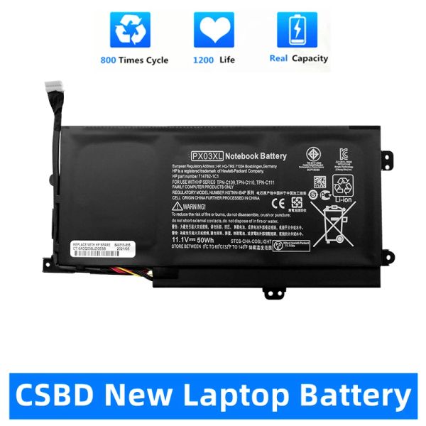 Batteries CSBD NOUVEAU PX03XL 50WH 11.4V Batterie pour ordinateur