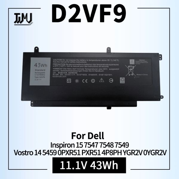 Batteries D2VF9 Batterie pour ordinateur portable pour Dell Inspiron 15 7547 7548 7549 VOSTRO 14 5459 0PXR51 PXR51 4P8PH YGR2V 0YGR2V LIION BATTERIE 11.1V