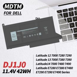 Batteries DJ1J0 42Wh 3Cell Batterie pour ordinateur portable pour Dell Latitude 12 7280 7290 E7280 E7290 13 7380 7390 E7380 E7390 14 7480 7490 E7480 E7490