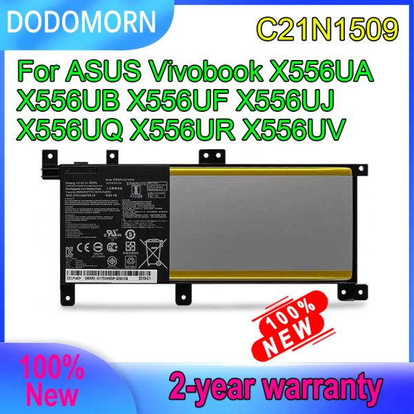 Batteries DODOMORN C21N1509 Batterie d'ordinateur portable pour Asus Vivobook X556UA X556UB X556UF X556UJ X556UQ X556UR X556UV série 7.6V 38W