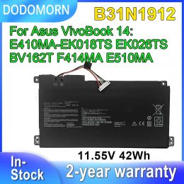 Batterijen Dodomorn C31N1912 B31N1912 Laptopbatterij voor ASUS VIVOBOOK 14 E410MAEK018TS EK026TS BV162T F414MA E510MA SERIE 11.55V 42WH 42WH
