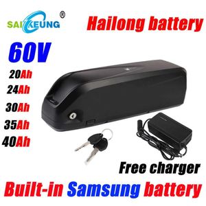 Batteries Batterie de vélo électrique 60v 40ah Hailong Samsung 18650 batterie 52V 20Ah 48V 24Ah 36V 30H batterie au Lithium de Scooter électrique