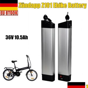 Batteries Batterie de vélo électrique 36V, 10,5 ah, Lithium, 8ah, 9,6 ah, Zundapp Z101, Pack d'origine, livraison directe, chargeur électronique Dhs31