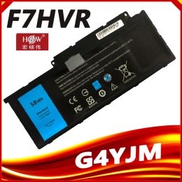 Batterijen F7HVR G4YJM 062VNH T2T3J LAPTOPBATTERING VOOR DELL INPIERON 17 7000 7737 7746 14 15 15R 5545 7537 147437 14.8V 58WH