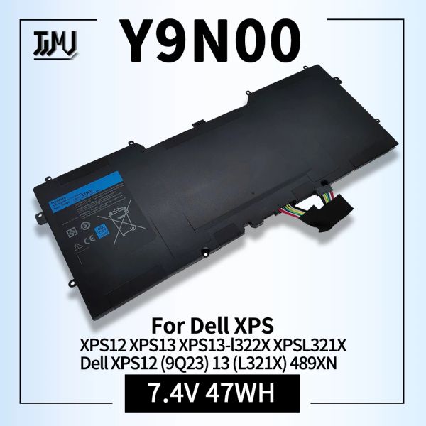 Batteries entièrement neuves Y9N00 Compatible batterie avec Dell XPS 12 XPS 13 XPS 13L321X XPS 12 9Q23 13L322X XPS L321X 489XN WV7G0 PKH18