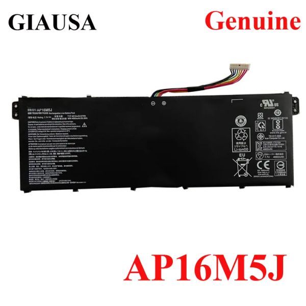 Baterías Batería de laptop genuina AP16M5J para Acer Aspire 1 A11431 para Aspire 3 A31521 A31551 A51551 A315 Kt.00205.004