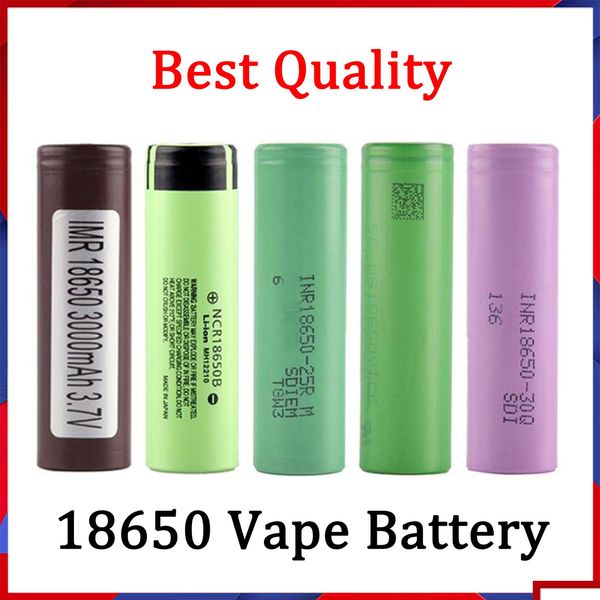 Batteries Batterie de bonne qualité Hg2 30Q Vtc6 3000Mah Ncr 3400Mah 25R 2500Mah E Cig Mod Rechargeable Li-Ion Cell Drop Delivery Electro Dhcpz