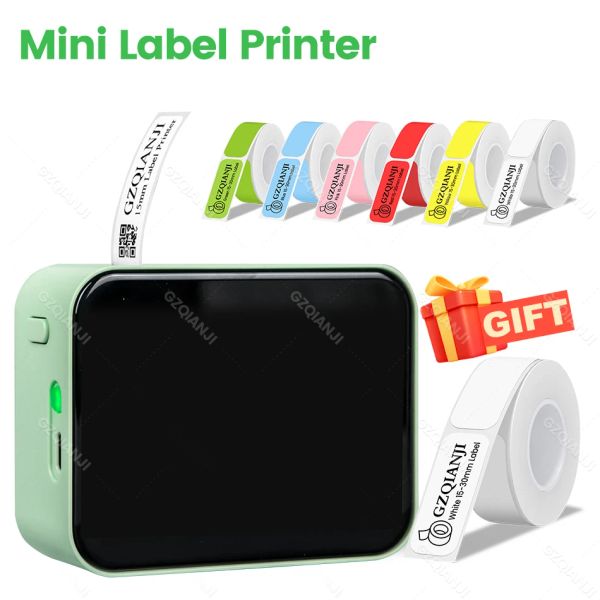 Baterías Gzqianji bluetooth etiqueta mini pegatina rollo de papel transparentes fabricante inalámbrico por precio impresión telefónica mini labeller