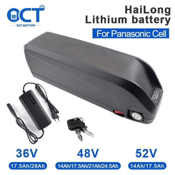 Baterías Hailong Downube Ebike Battery Box 1500W Bateador Liion 18650 Panasonic 48 V Batería de bicicleta eléctrica BMS 40A BBS02 BBS03 BBSHD