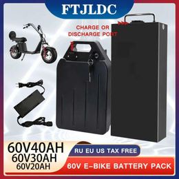 Batteries Harley véhicule électrique batterie au lithium étanche 18650 batterie 60V 20Ah 30AH 40AH deux roues pliable citycoco scooter électrique