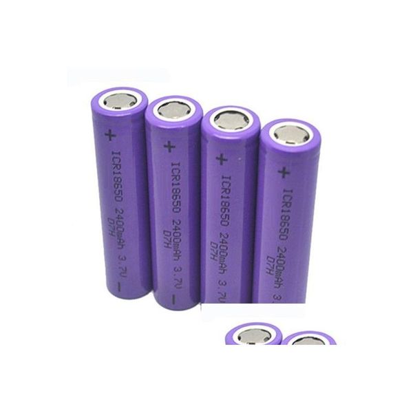 Batteries Batterie au Lithium rechargeable de haute qualité, capacité réelle de 2600Mah, avec chargeur électronique à dessus plat, livraison directe, Dhx38