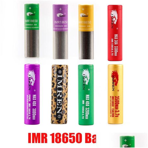 Baterías Imr 18650 Batería Oro Verde Rojo Púrpura Leopardo 3000Mah 3200Mah 3300Mah 3500Mah 3.7V 40A 50A Entrega De Gota De Litio Electroni Ot1Mo