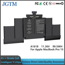 Batteries JGTM 11.36V 8800mAH A1618 Batterie d'ordinateur portable pour Apple MacBook Pro 15 "Retina A1398 2015 Année 02000079 MJLQ2LL / A MJLT2LL / A TOLL