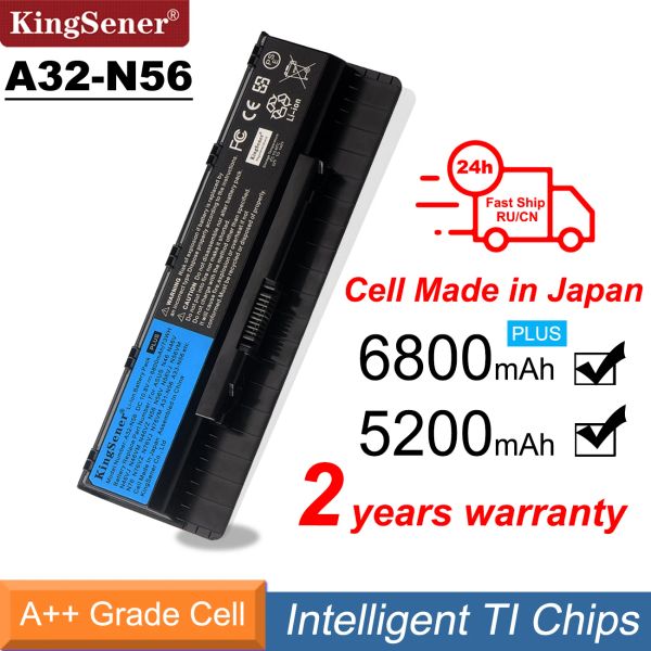 Batteries Kingsener A32N56 Batterie d'ordinateur portable pour ASUS B53V B53A F45A F45U R500N R500VD F55 N56D N56DY N56J N56JK N56VM N56VV N56VZ N56VB