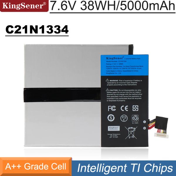 Baterías Kingsener C21N1334 Batería de laptop para transformador ASUS Libro T200TA T200TA1A T200TA1K T200TA1R 200TAC1BL TABLET PC 7.6V 38WH