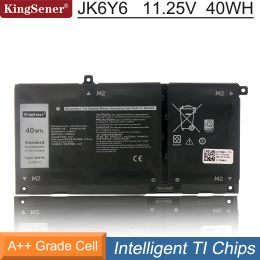 Batteries Kingsener JK6Y6 11.25V 40Wh pour ordinateur portable pour Dell Latitude 3410 3510 Vostro 14 5402 5501 5502 Inspiron 5300 5301 9077G H5CKD