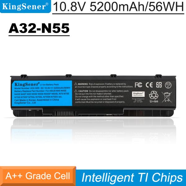 Batteries Kingsener ordinateur portable batterie A32N55 pour ASUS N45 N45SF N55E N75S N45E N45SJ N55S N75SF N45F N45SL N55SF N75SJ