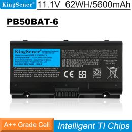 Batteries Kingsener PB50BAT6 Batterie d'ordinateur portable pour Clevo PB51RFG PB70EFG PB71EFG pour PowerSpec 1720 1520 pour Sager NP8371 3inr19 / 662