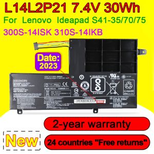 Batteries L14L2P21 Batterie d'ordinateur portable pour Lenovo Yoga 50014isk IdeaPad 300S14isk 310S14IKB 15IKB S4170 L14M2P21 2ICP6 / 55/90 7.4V 30WH
