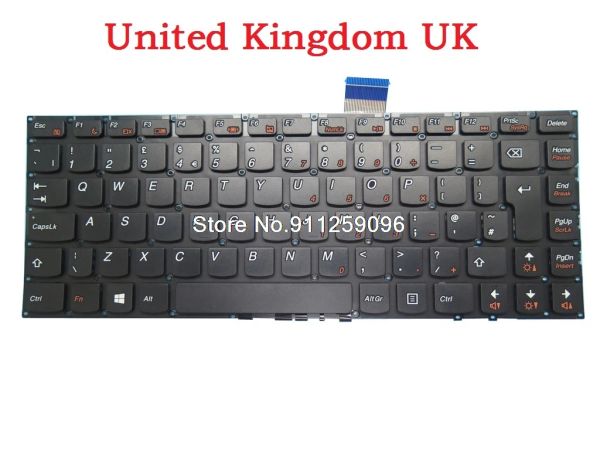 Baterías teclado portátil para Lenovo M490S M490SA M4400S TOUCH B4400S B4450S B490S Reino Unido UK 25210485 MP12J76GB686 sin marco