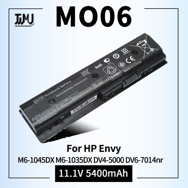 Batteries MO06 MO09 671731001 Batterie d'ordinateur portable pour HP Envy M61045DX M61035DX M61125DX PAVILION DV45000 DV67000 DV67014NR DV77000