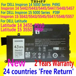 Batteries Morn New Trhff Battery pour Dell Inspiron 14 5445/5447/5448/5457 15 5545/5547/5548/5557 Latitude 143450 153550 ordinateur portable 43Wh