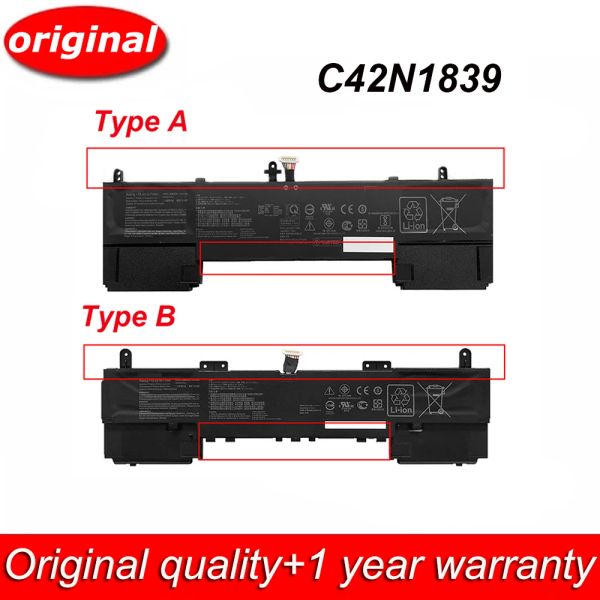 Batteries Nouvelles 15,4V 71Wh C42N1839 Batterie d'ordinateur portable 4614mah d'origine pour Asus ZenBook 15 Q546F UX534FTC UX534FT UX563FD UX534FA UX533FD