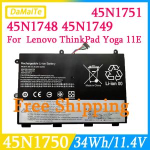 Batteries Nouvelles 45N1750 45N1749 Batterie d'ordinateur portable pour Lenovo 45N1748 45N1751 ThinkPad Yoga 11E20D9 20DA 20E7 20D990007AU A0007AU SB10J79001