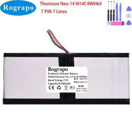 Batterijen NIEUW 7.6V 6100MAH Thomson NEO 14 N14C4WH64 WTL 45100130P NOTEBOOK LAPTOPBATTERING 7 PIN 7 Draadplug