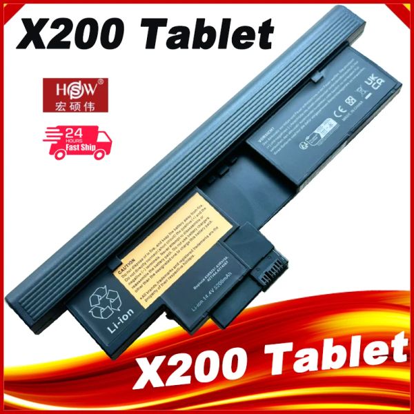 Batteries nouvelles 8 cellules 5200mAh Batterie pour ordinateur portable pour Lenovo Thinkpad x201 Tablet X201T X200T 42T4564 43R9257 43R9256 FRU 42T4658 42T4657