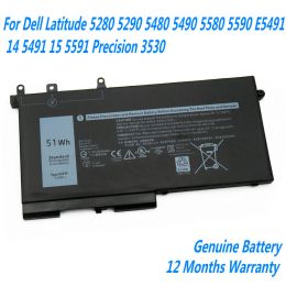 Batterijen NIEUW 93FTF Laptop Batterij voor Dell Latitude 5280 5290 5480 5490 5580 5590 E5491 14 5491 15 5591 Precisie M3520 M3520 M3530 11.4V 51WH