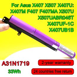 Batteries Nouvelles batteries A31N1719 pour ordinateur portable pour ASUS X407 X507 X407U F407 X407M F407MA X507U X507UABR046T X407UB1B X407UF1C 0B11000500 33WH